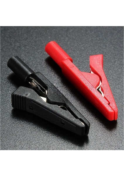 2x Yalıtımlı Timsah Klip Konnektör Kelepçe Test Probu Kırmızı + Siyah (Yurt Dışından) modelleri