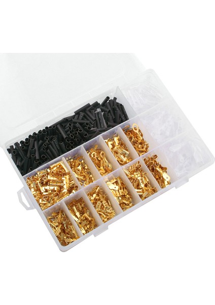 1050PCS Altın Sıkma Terminalleri Soğuk Preslenmiş Yaylı Terminaller (Yurt Dışından) fırsatları