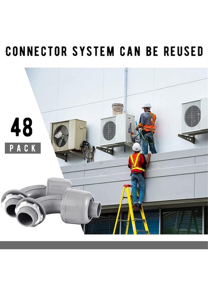 Sıvı Geçirmez Konnektör 3/4 Inç Esnek Metalik Olmayan Elektrik Borusu Konnektör Bağlantı Parçası 90 Derece (24 Parça) (Yurt Dışından) indirimleri