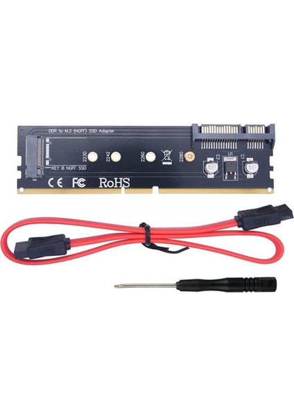 Ddr3 Ddr4 Ddr2 - M2 SSD Adaptörü M.2 Ngff B Anahtar Yükseltici Kart Sata 15PIN Güç + Sata 7pin Veri Bağlantı Noktası (Yurt Dışından)