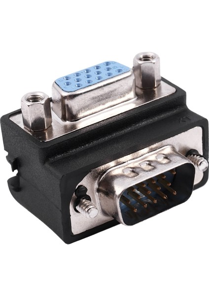 15-Pin VGA Erkek - Dişi M/f Dik Açı Adaptörü (Yurt Dışından)