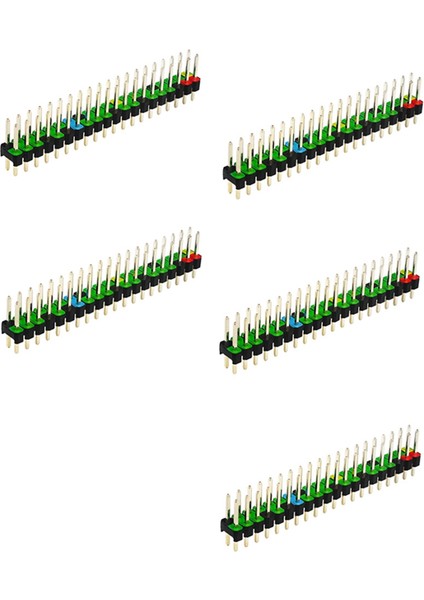 5 Adet 2 x 20 Pin Erkek Gpıo Başlığı Raspberry Pi Zero Için Çift Sıra 20 Pin Erkek Pin Gpıo Konnektörü Yığınlama Başlığı Uzatma (Yurt Dışından)
