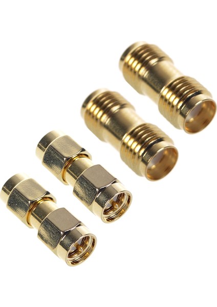 2 Adet Sma Erkek - Sma Erkek Fiş + 2 Adet Sma Dişi - Sma Dişi Jack Rf Koaksiyel Adaptör Konnektörü (Yurt Dışından)