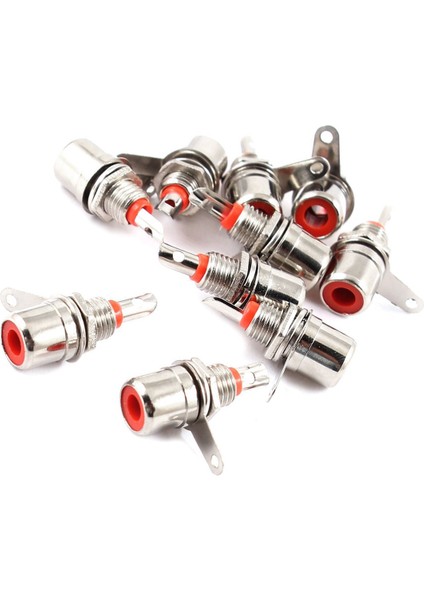 Rca Fono Şasi Panel Montajlı Rca Dişi Konnektör Soketi 10 Adet (Yurt Dışından) modelleri