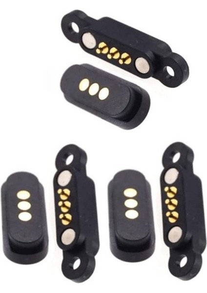 3 Çift Yaylı Manyetik Pogo Pin Konnektörü 3 Pozisyon Mıknatıslar Pitch 2.3mm 3p Deliklerden Erkek Dişi Prob (Yurt Dışından)