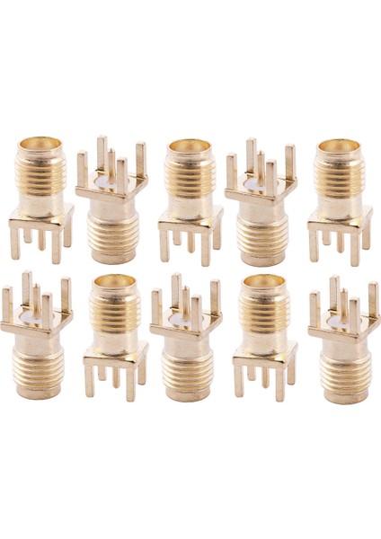 10X Sma Dişi Jack Lehim Pcb Montaj Düz Rf Konektörü Altın (Yurt Dışından)
