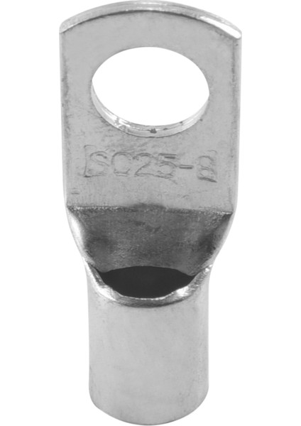 10 Bakır Boru 25MM x 8mm Pabuç Akü Başlangıç Kablosu Kaynak Sıkma Terminal Halkası (Yurt Dışından)