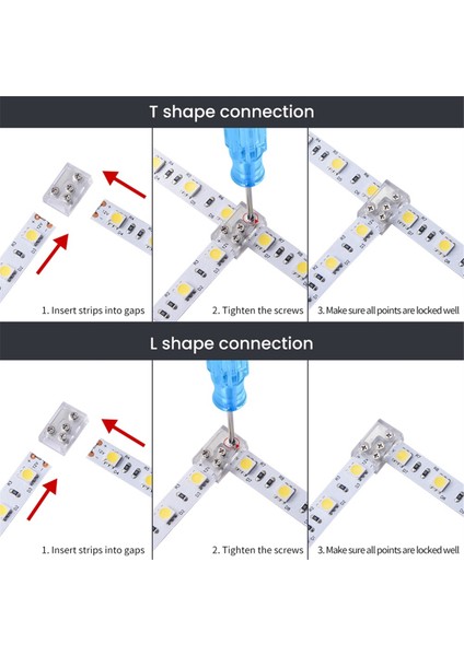 10 Adet LED Köşe Konnektörü Vida Sabitlemeli 24V/5A 2p 10MM Lt Konnektörü LED Şerit Için Tek Renk Cob IP20 (Yurt Dışından) fırsatları