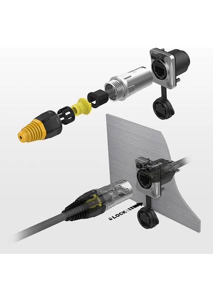 IP67 Ağı RJ45 Su Geçirmez Konnektörler / Ethernet RJ45 Su Geçirmez Fiş + Dış Mekan Ethernet Için Su Geçirmez Soket (Yurt Dışından) indirimleri