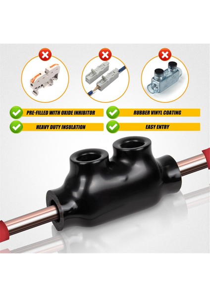 Yalıtımlı Kablo Konnektörü Ekleme Konnektörü, Alüminyumdan Bakır Kablo Konnektörlerine, 2-14 Ölçü (Yurt Dışından) modelleri