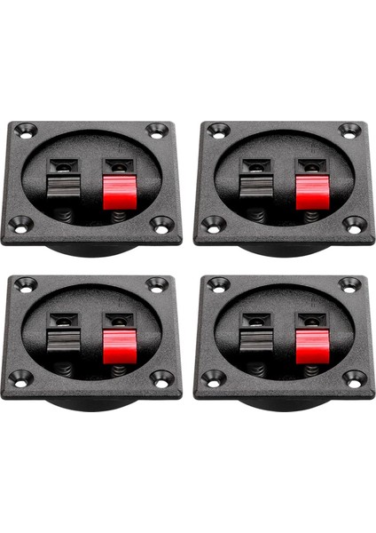 4 Adet Hoparlör Kutusu Terminal Kupası, Yaylı Kare Subwoofer Kutusu Terminal Bağlantı Direği Konnektörü Dıy Ev Araba Hoparlörü Için (Yurt Dışından)
