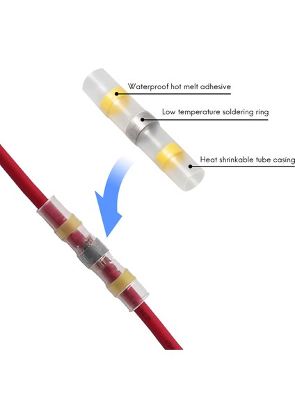 50 Adet Lehim Mühür Tel Konnektörleri Kiti, Isıyla Daralan Uç Konnektörleri (Yurt Dışından) modelleri