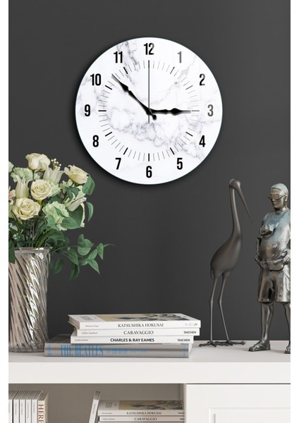 Cam Duvar Saati Yuvarlak 1029 30 x 30 cm