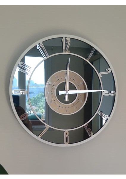 Gerçek Aynalı Duvar Saati Özel Üretim(Gümüş) fiyatları