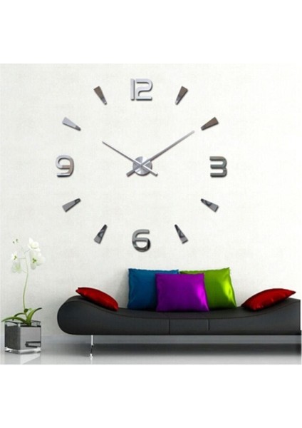 3D Dekoratif Duvar Saati Pleksi
