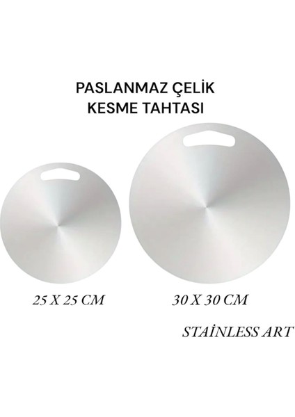 2 Adet Paslanmaz Çelik Kolay Kullanım Mutfak Et, Sebze,meyve Kesme Tahtası 1 Adet