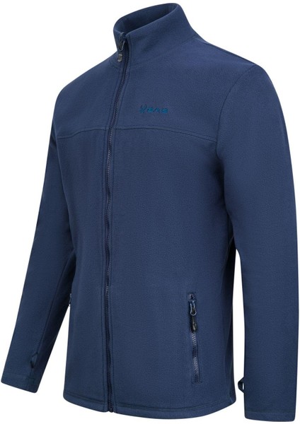 Chestert Erkek Tam Fermuarlı Ince Polar Sweatshırt Lacivert