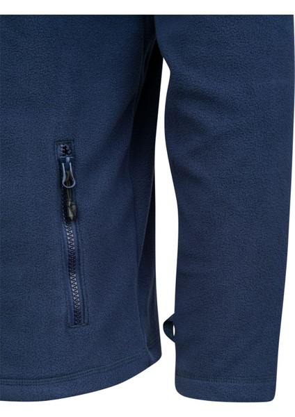 Chestert Erkek Tam Fermuarlı Ince Polar Sweatshırt Lacivert