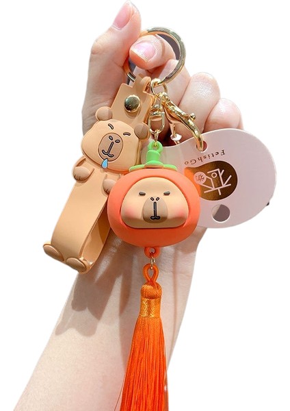 Karikatür Peluş Capi A Üfleme Kacıklar Anahtarlık Bebek Kolye Çift Anahtarlık Çekicilik Küçük Hediyeler (Yurt Dışından)