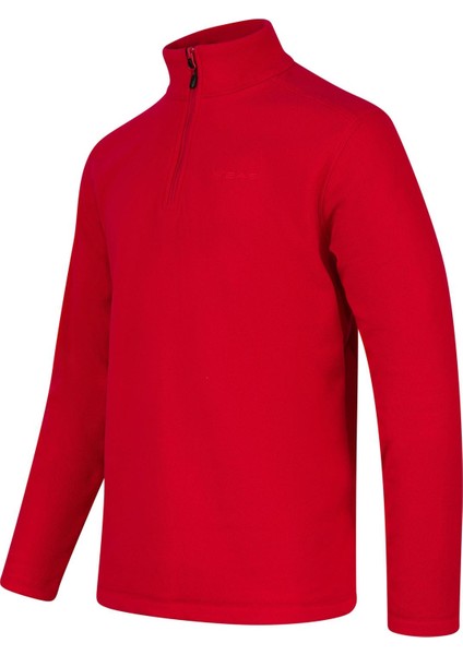 Cedric Erkek Yarım Fermuarlı Ince Polar Sweatshirt Kırmızı