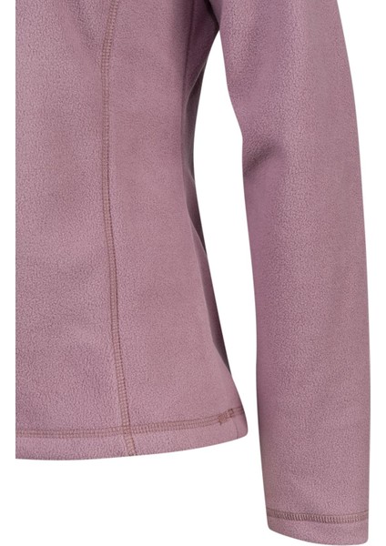 Camila Kadın Yarım Fermuarlı Ince Polar Sweatshirt Lila