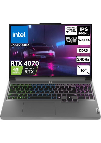 Legion 5 16IRX9 I9-14900HX 48 GB 1 Tbssd 8gb RTX4070 16" Wqxga Freedos Notebook 83DG00F1TR-V BT18