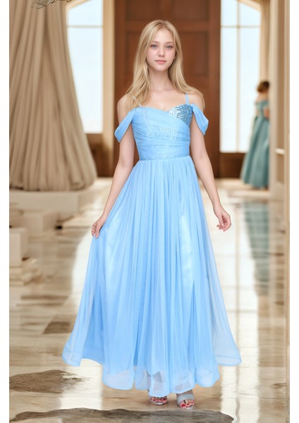 Kız Çocuk Uzun Abiye Elbise - Düğün ve Özel Gün ELBISESI-ABY-2013 fırsatları