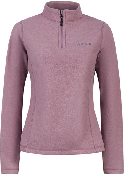 Camila Kadın Yarım Fermuarlı Ince Polar Sweatshirt Lila