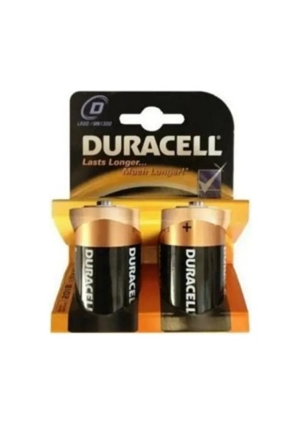 Duracell LR20 D Büyük Pil 2li Kart