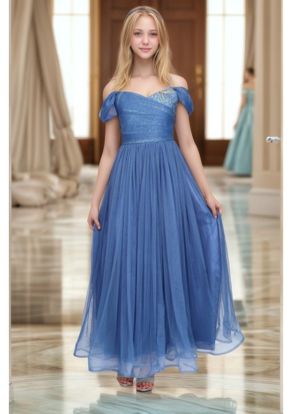 Kız Çocuk Uzun Abiye Elbise - Düğün ve Özel Gün ELBISESI-ABY-2013