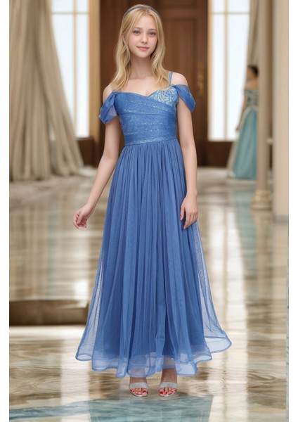 Kız Çocuk Uzun Abiye Elbise - Düğün ve Özel Gün ELBISESI-ABY-2013 fiyatları