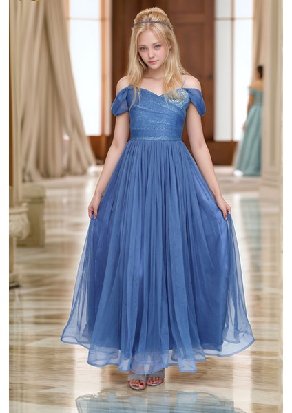 Kız Çocuk Uzun Abiye Elbise - Düğün ve Özel Gün ELBISESI-ABY-2013 fırsatları