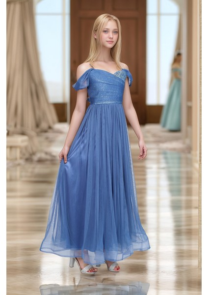 Kız Çocuk Uzun Abiye Elbise - Düğün ve Özel Gün ELBISESI-ABY-2013 indirimleri