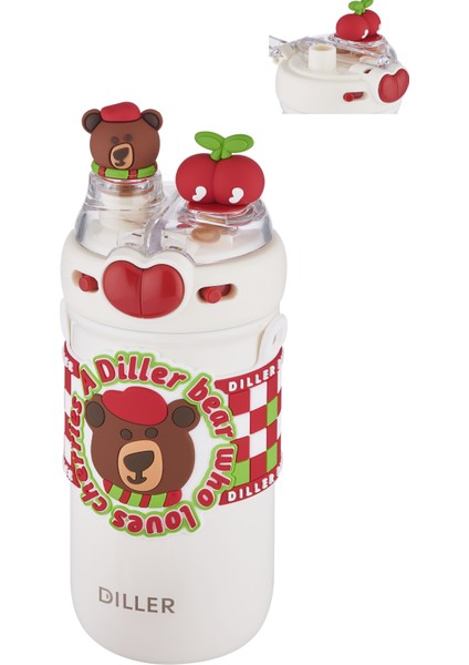 Dıller 520 ml Tek Kapak Çift Kullanım Pipetli/pipetsiz Boyun Askılı/çelik Termos -FFDILLERD93RENK fiyatları