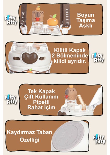 Dıller 520 ml Tek Kapak Çift Kullanım Pipetli/pipetsiz Boyun Askılı/çelik Termos -FFDILLERD93RENK fırsatları