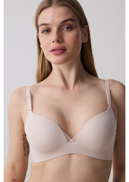 Eliza Non Wired Push Up Açık Bej Sütyen