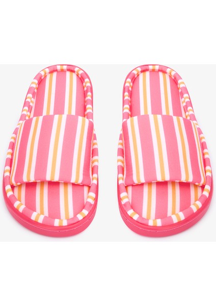 Mara Striped Kırık Beyaz Terlik