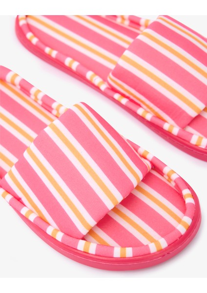 Mara Striped Kırık Beyaz Terlik