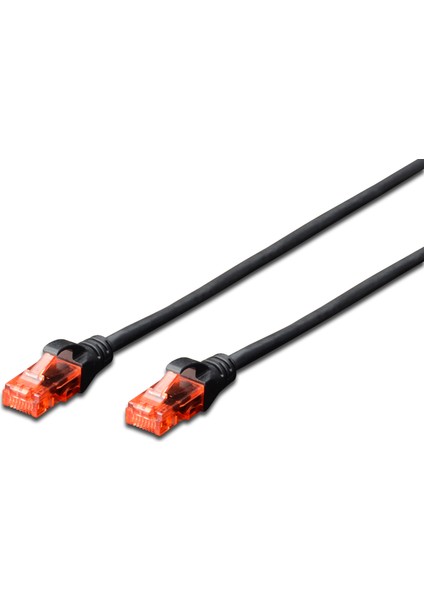 Cat 6 U-Utp Patch Cord, Cu, Lszh Awg 26/7, Length 0.25 M, Color Black