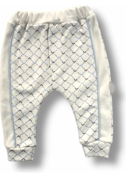 My Camping Nakışlı Şapkalı Uzun Kollu Sweatli 3lü Erkek Bebek Takımı Ekru modelleri