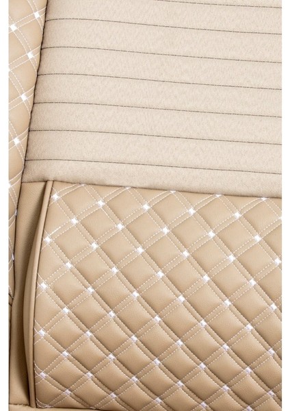 Isuzu D-Max Yarı Deri Vesto Serisi Bel Destekli Oto Koltuk Kılıfı 5 Li Set Bej fırsatları