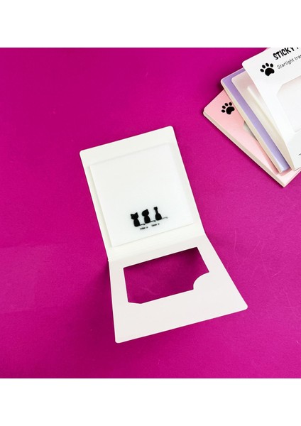 Kedi Tasarımlı Şeffaf Post-It modelleri