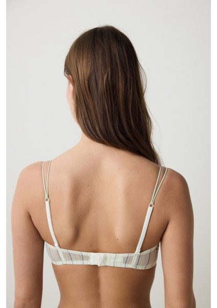 Glam Broderie Ekru Sütyen