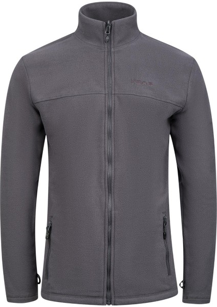 Chestert Erkek Tam Fermuarlı Ince Polar Sweatshırt Antrasit