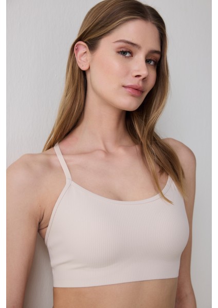 Ribbed Micro Bonding Seramik Bej Üst