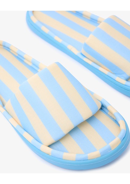 Mona Striped Açık Sarı Terlik