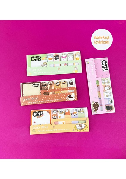 Kedi Tasarımlı Post-It