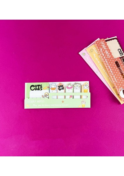 Kedi Tasarımlı Post-It modelleri