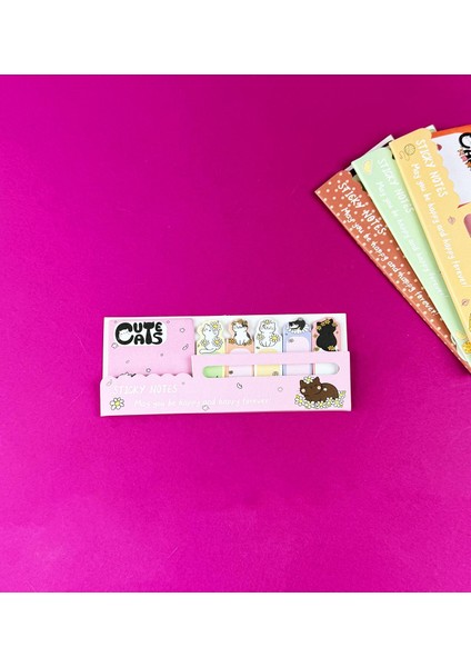 Kedi Tasarımlı Post-It fırsatları
