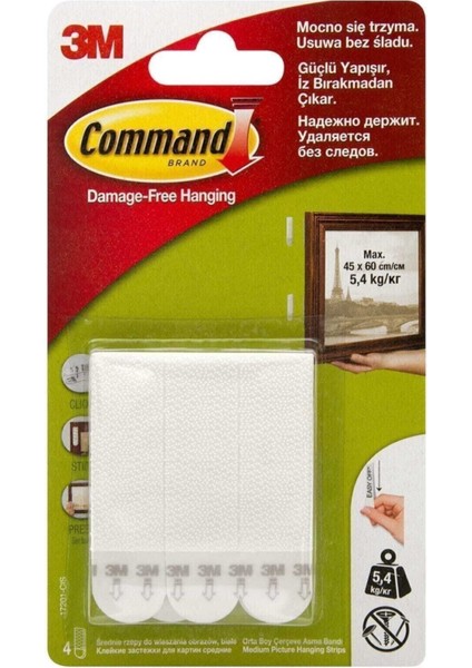 Luxury Command Orta Boy Cırt Cırt Bant (17201-4PK) 1 Adet